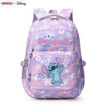 MINISO X Disney Stitch 626 Backpack, Purple Tie-Dye Floral School Bag Suitable For Office Work, Study, And Travel Use - Light Purple - View 5