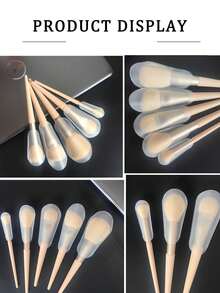 20件組化妝刷保護套組，多尺寸塑膠化妝刷蓋，防塵收納用，適用於化妝刷 - 無色 - 查看 4