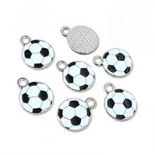 10pcs Soccer Football Charms Enamel Sport Pendants For Necklace Bracelet Earrings DIY Jewelry Making Accessories Findings - Football - View 8