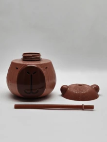 2/3/5件套水豚吸管杯及杯刷套装，可爱水豚造型，瞬间提升心情，让饮水成为一种享受。内置吸管，饮用方便；舒适圆润的杯身，适合各种日常场景，也是送给朋友和女友的绝佳创意礼物。配备创新可折叠刷头设计，可弯曲90°，轻松清洁杯底角落。 - 彩色 - 查看 4