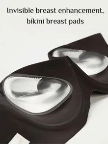 2 Pairs Of Women's Clear Triangle Bra Pads Reusable Push-Up And Lift Bra Pads Suitable For Bikinis, Swimwear, And Sports Bras - 無色 - 查看 5