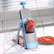 Multi Functional Vegetable Chopper, Professional Onion Chopper, Suitable For Onions, Potatoes, Tomatoes, Vegetables, Cucumbers, Kitchen Food Slicer With Container, Kitchen Small Tools, Kitchen Supplies, Suitable For Quick Use In Homes/Restaurants - Multicolor - View 12