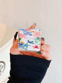 Étui de protection mignon pour chargeur Apple avec motif de tortue de mer et corail, motif de vie marine minimaliste, compatible avec le chargeur 20W pour iPhone 15, 16 ProMax, protecteur de câble anti-pliure et anti-morsure de chat, convient aux câbles de données 13/14 Plus, protecteur de chargeur. Cadeau de Noël - Transparent - Voir 4