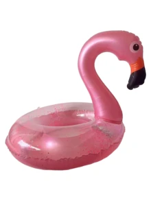 1 pieza Flotador inflable de flamenco para nadar, tubo flotante grueso para piscina/playa - Rosa - Ver 4