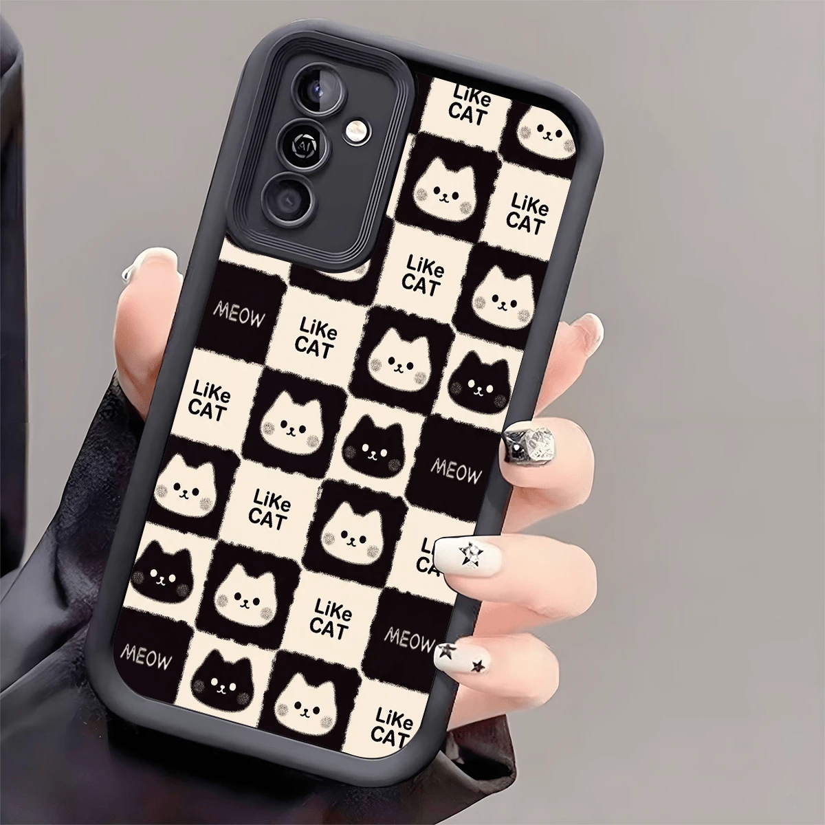 1个格子猫TPU防震手机壳,加厚防滑保护套,兼容华为、荣耀、Galaxy S26、S26 Plus、S26 Ultra, - 黑色 - 查看 1