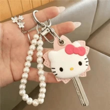 SANRIO Bộ 1 móc khóa/thẻ chìa khóa hoạt hình dễ thương, móc chìa khóa, hộp đựng thẻ ra vào, hộp đựng thẻ cộng đồng cảm biến chống nước, vỏ bảo vệ thang máy, thích hợp cho các dịp lễ, sinh nhật, kỷ niệm, lễ tình nhân, sử dụng hàng ngày, ví, mặt dây chuyền, trang trí ba lô, bộ phụ kiện thiết thực và đáng yêu, quà tặng tiệc tùng, bảo vệ chìa khóa. - Xem 12