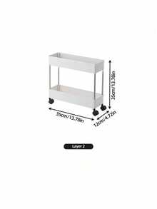 1 pieza Carrito de utilidad práctico móvil de 3/4 niveles, estante de almacenamiento con partición móvil, adecuado para cocina, baño, sala de estar, estante de almacenamiento delgado - Multicolor - Ver 16