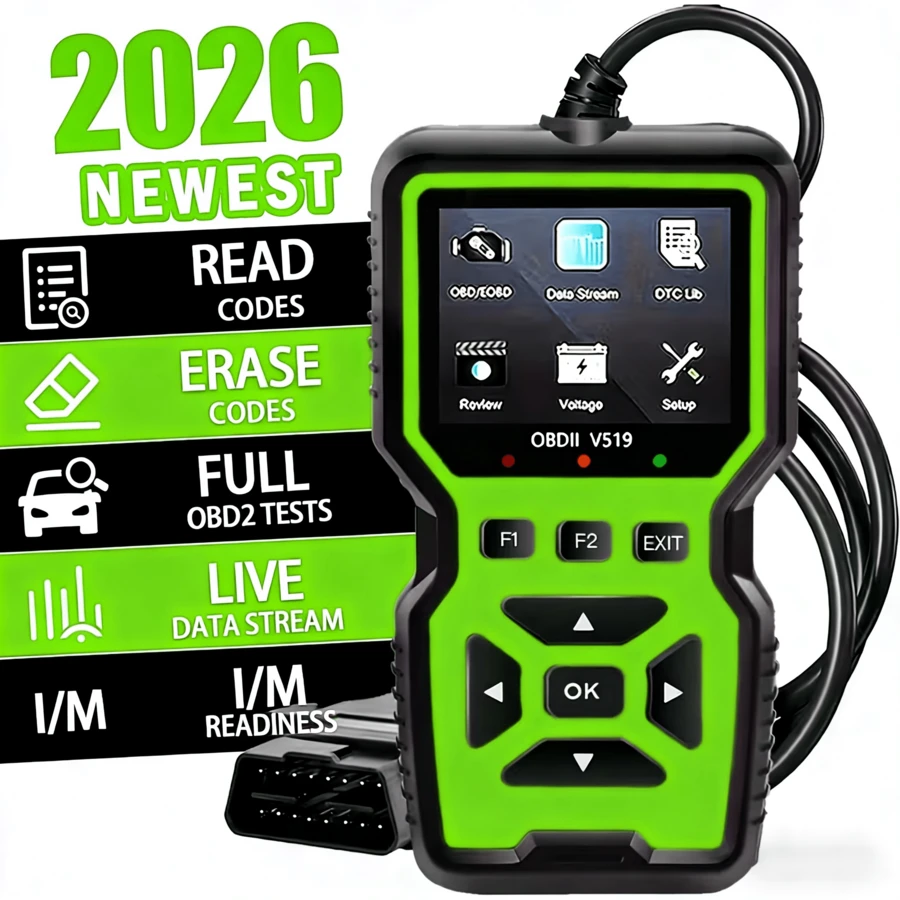 V519 OBD Diagnostic Scanner, OBD2 Code Reader For Clearing Error Codes, Vehicle Maintenance Tool, Car Fault Diagnosis, Portable Scan Tool, Handheld Device, Durable And High-Quality Components, Diagnostic Tool For Auto Enthusiasts And Professional Mechanics - V519 - View 1