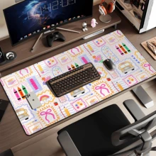 Pink Cute Desk Mat  Teacher Desk Pad Large Mouse Pad Teacher Appreciation Gift Back To School Extended Gaming Mousepad XXL Keyboard Mouse Mat For Computer Laptop Classroom Decor - Rectangle - View 5