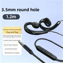 3.5mm 和 Type-C 有线耳机，挂耳式非入耳耳机，兼容智能手机、平板电脑、笔记本电脑 - 查看 13