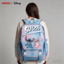 Bộ 3 balo đi học MINISO X Disney Authentic Stitch Angel họa tiết bầu trời sao chuyển màu, túi đựng cơm trưa, túi đựng bút chì, balo du lịch ngoài trời, balo sử dụng hàng ngày. - màu 1 - Xem 4
