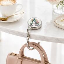 1pc Personalized Initial Letter Table Edge Bag Hook, Choose Your A-Z Letter, No Adhesive Portable Purse Hanger, Gravity Balance Desk Hook For Handbag, Backpack, Keys And Small Accessories - Alphabet - Spring - View 5