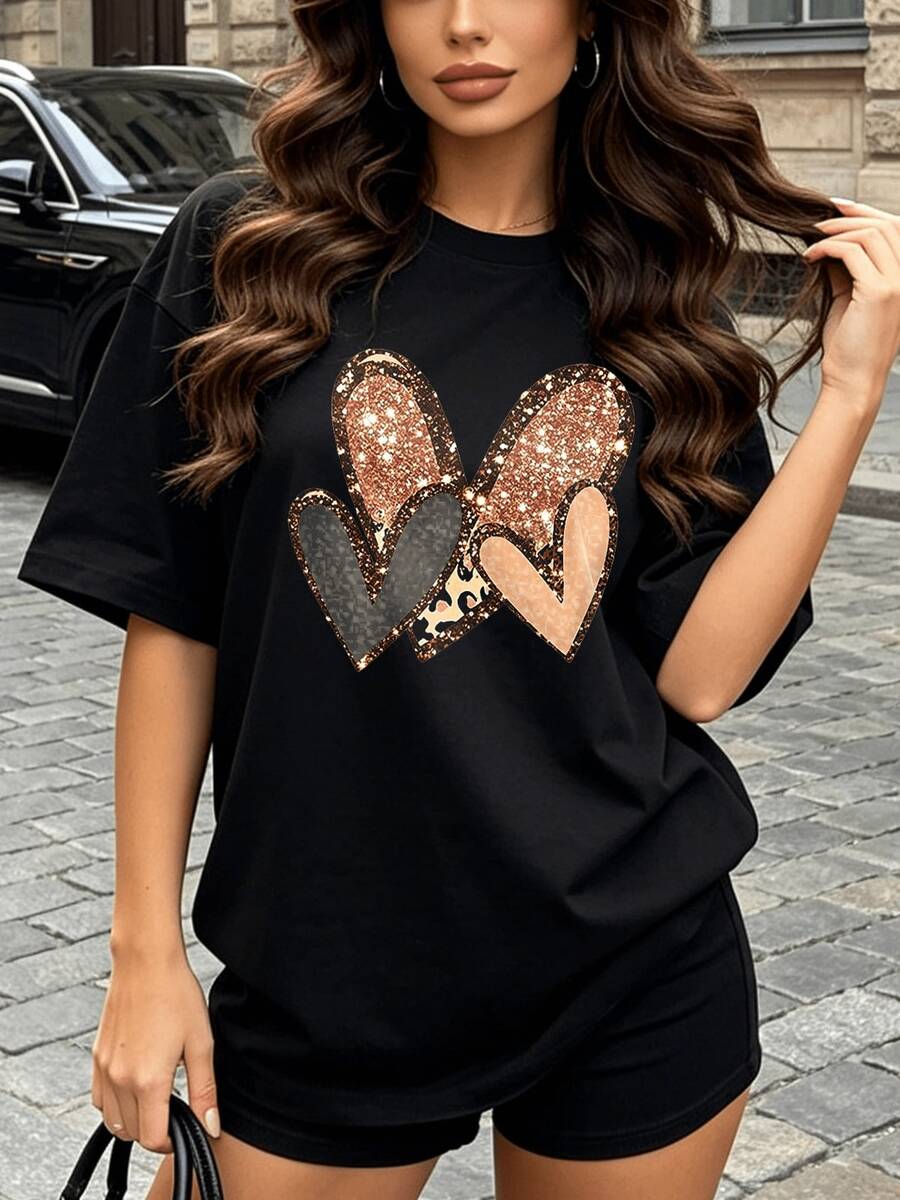 T-shirts pour femmes - Noir - Voir 1