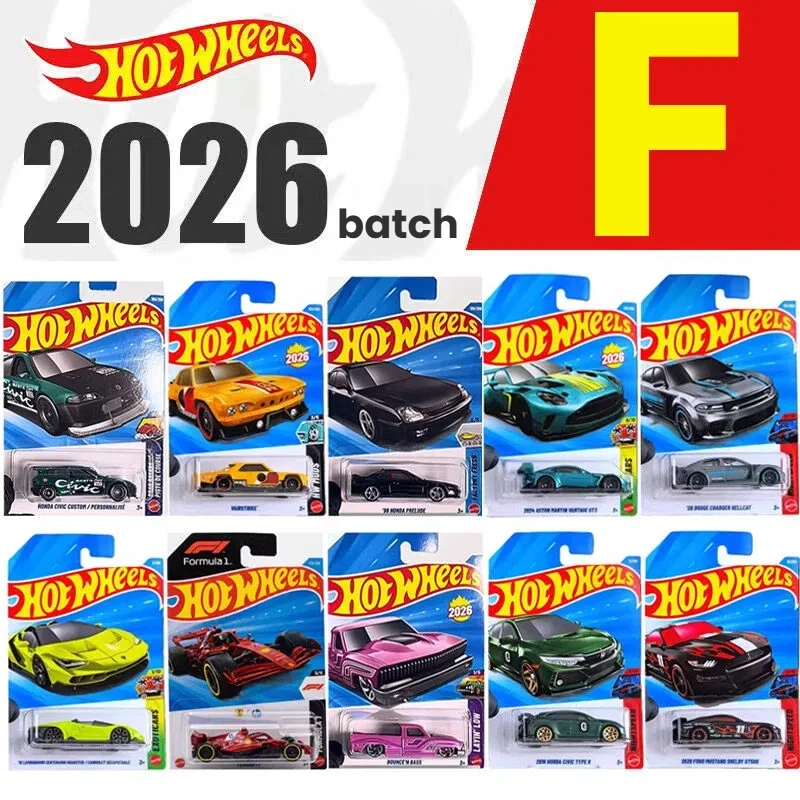 Hot Wheels 2026F 系列 法拉利 F1 藍寶堅尼 Centenario 本田 Civic Aston Martin GT3 道奇 Hellcat 本田 Civic 小車交通系列賽道合金車玩具 男童適用 C4982 - 彩色 - 查看 1