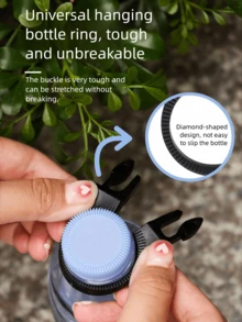 1/3 PCS Tactical Nylon Water Bottle Clip, Multifunctional Carabiner Hook, Portable Belt Backpack Fastener Buckle For Camping Hiking Travel Outdoor - Multicolor - View 4