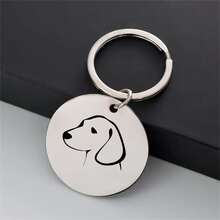 Pendentif étiquette de chien de compagnie extérieur durable, accessoire de collier en acier inoxydable épais, imperméable et résistant à l'humidité, robuste et durable, informations exclusives personnalisables, convient aux animaux de compagnie élevés à l'intérieur ou à l'extérieur - Multicolore - Voir 4