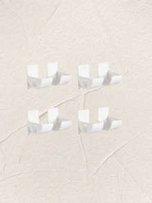 4pcs Plastic No-Drill Storage Rack, Refrigerator Side Organizer Shelf For Cling Film, Trash Bags - White - View 8