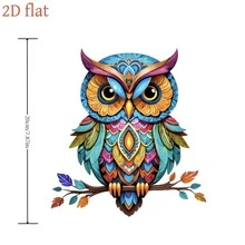 Tranh treo tường hình cú mèo phong cách Bohemian 2D, 1 chiếc - Hoàn hảo để trang trí hiên nhà, vườn, sân, phòng khách và hàng rào ngoài trời phòng ngủ - Lý tưởng cho các bữa tiệc ngày lễ, món quà hoàn hảo cho gia đình và bạn bè - A - Xem 6