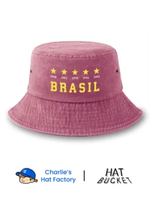 Topi Bucket Vintage Unisex - Bordir Pohon Palem Kembar Minimalis - Tersedia dalam Berbagai Warna Bumi - Topi Pelindung Matahari yang Lembut dan Mudah Dilipat untuk Pantai & Liburan Musim Panas - 5 bintang - View 6