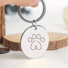 Pendentif étiquette de chien de compagnie extérieur durable, accessoire de collier en acier inoxydable épais, imperméable et résistant à l'humidité, robuste et durable, informations exclusives personnalisables, convient aux animaux de compagnie élevés à l'intérieur ou à l'extérieur - Multicolore - Voir 10