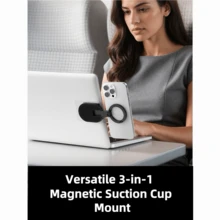 Soporte Magnético Portátil para Teléfono, Adecuado para Uso en Exteriores y en el Hogar - Negro - Ver 7
