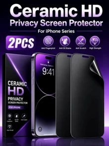 2pcs Matte Privacy Screen Protector, TPU Soft Film Material, Full Screen Privacy Anti-Peeping, Anti-Glare, Anti-Fingerprint, Anti-Scratch And Wear-Resistant, Shockproof And Drop-Resistant, Smooth Touch, Compatible With Phone Case, Compatible With IPhone 17 Pro Max/17 Pro/17 Air/17/16 Pro Max/16 Plus/16E/15 Pro Max/14/13/12/11/X/XS/XR Phone Accessories - Black - View 28