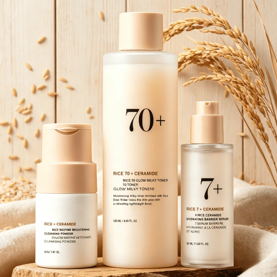 Korean Rice Glass Skin 4-Step Routine |   Moisturizing Rice Enzyme |   Rice Extract Toner, Skin Repair Serum, Moisturizerkorean Skincare Brightening Hydratingdrating, Korean Skincare, Glass Skin, Affordable Gentle. - Collagen(3pcs) - View 1