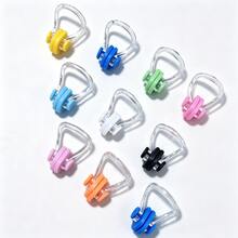 10pcs Random Color Anti-Fog Silicone Swimming Nose Clip, Beach Essentials, Beach Accessories, Pool Float - Multicolor - View 7