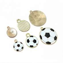 10pcs Soccer Football Charms Enamel Sport Pendants For Necklace Bracelet Earrings DIY Jewelry Making Accessories Findings - Football - View 4