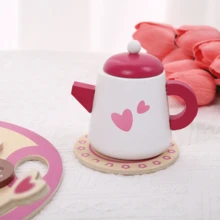 Wooden Tray Teapot Simulation Afternoon Tea Set Toy, Suitable For Girls Children Role Play - Multicolor - View 5