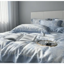 Ensembles de draps avec taies d'oreiller - Bleu étoilé - Voir 9