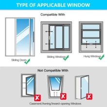 1pc Insulated Portable Air Conditioner Window Seal Kit With Reflective Silver Coating And Gray Oxford Fabric, Adjustable AC Exhaust Hose Window Seal Suitable For Sliding Windows - Thickened Aluminum Foil Ring Cotton - View 11