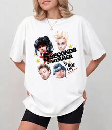 T-Rendy White T-Shirt For Men And Women 5 Seconds Of Summer - White - View 8
