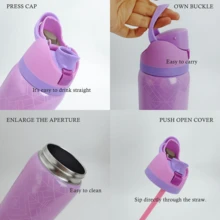 OwaIa Pearlescent Pink Insulated Stainless Steel Water Bottle With Straw,32oz,Keeps Drinks Hot And Cold,Suitable For Beverages And Water,Elegant In Appearance,Suitable For Sports,Travel,Students,Office Workers,Indoor And Outdoor Use,As A Gift.Vacuum Flasks-Everyday Tumbler-Perfect Birthday Gift-Father Day Tumbler - 粉色 - 查看 7