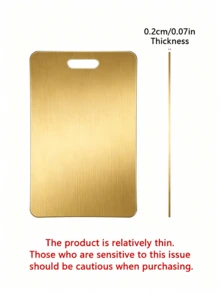 Powcan 1PC High Quality Double-Sided Stainless Steel Cutting Board - Reinforced, Durable, Mildew-Resistant, Suitable For Kitchen And Restaurant Use, Easy To Clean With Water, Clean And Hygienic - Gold - View 6