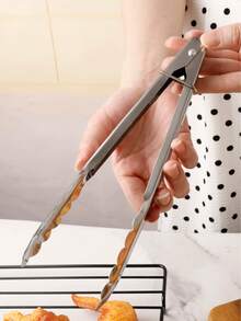 5pcs Stainless Steel Food Tongs Set, Kitchen Tongs, Heat Resistant Non-Slip, Suitable For Cooking, Grilling, Buffet, Salad And Daily Kitchen Use - Multicolor - View 8