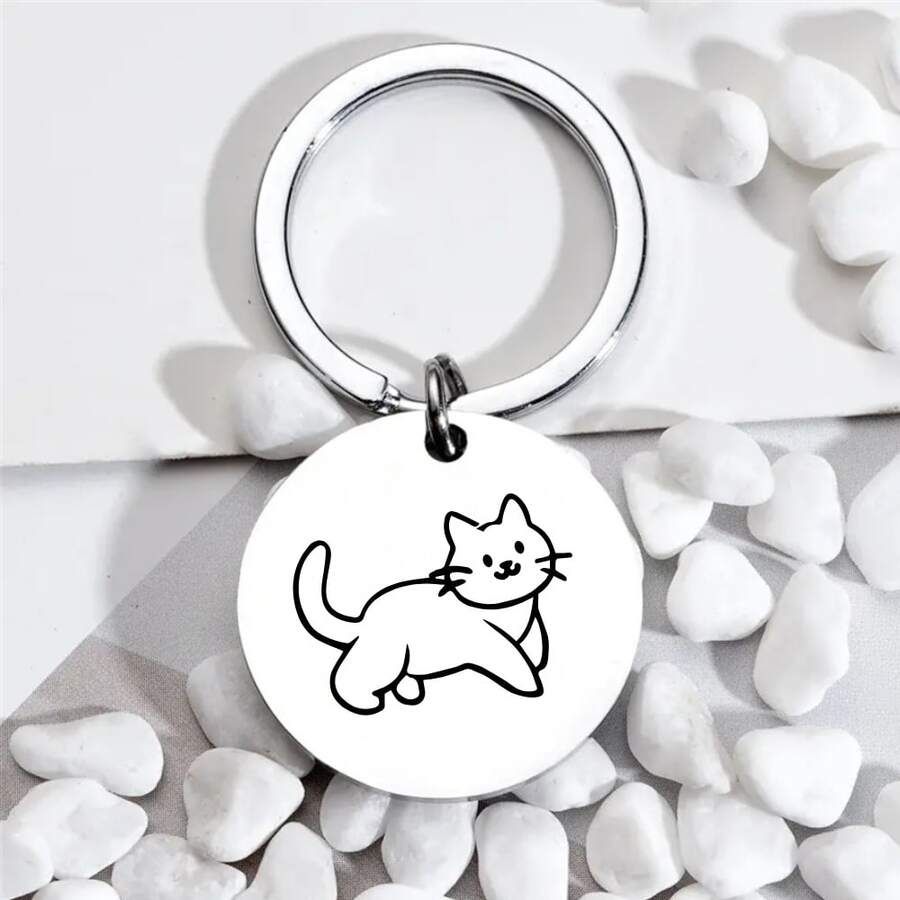 Fashionable Pet Stainless Steel Tag, Dog Tag Pendant Collar Accessory, Create Exclusive Stylish Look For Your Beloved Pet, Decorative Identification Dual-Use, High Cost-Performance, Ideal Home Accessory - Multicolor - View 1