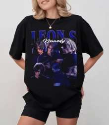 Vintage Leon S. Kennedy T-Shirt, Gift For Women And Men - Black - View 6