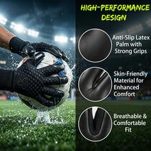 GKHMNEW Professional Goalkeeper Gloves + 30ml Goalkeeper Grip Spray, Suitable For Adults, Teens Or Women Football Goalkeeper Gloves, Breathable Design - Multicolor - View 7