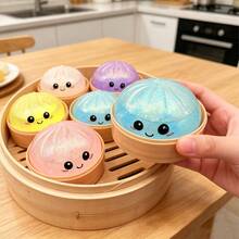 1 món đồ chơi giảm căng thẳng hình bánh bao mềm dẻo, đồ chơi bóp hình bánh bao chân thực, đồ chơi giúp thư giãn, màu ngẫu nhiên - Nhiều màu - Xem 5