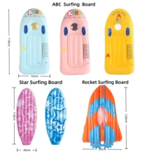 Inflatable Surfboard Hawaii Theme Beach Pool Decor, Suitable For Beach, Tropical, Hawaii Party Decoration, Inflatable Backyard Pool Surfboard - Multicolor - View 9