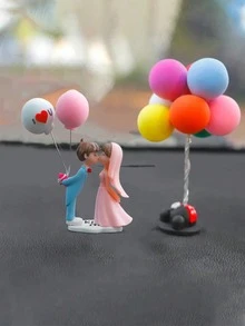 2 Pieces Set Of Cute Couple Car Interior Decorations, Suitable For Dashboard, Air Vents, And Display - A - View 10