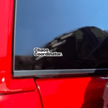 1/2/5pcs "Chaos Coordinator" Funny Bold Text Sticker, Suitable For IPad, Phone Case, Water Bottle, Book, Laptop, Notebook, Car Glass, Diary, Desk, Luggage - A - View 5