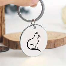 Pendentif étiquette de chien de compagnie extérieur durable, accessoire de collier en acier inoxydable épais, imperméable et résistant à l'humidité, robuste et durable, informations exclusives personnalisables, convient aux animaux de compagnie élevés à l'intérieur ou à l'extérieur - Multicolore - Voir 9
