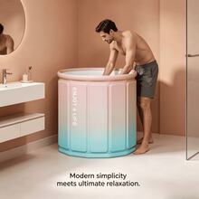 Large Portable Foldable Bathtub, Multi-Layer Thick Insulated Tub For Adults, No Installation Required - Multicolor - View 1