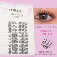 60 Pcs Natural False Lashes,7-9 Mm Short A-Shaped,Ace Girl Group Style,10 Rows Packaging,Large Capacity,Beauty Makeup Essentials - View 10