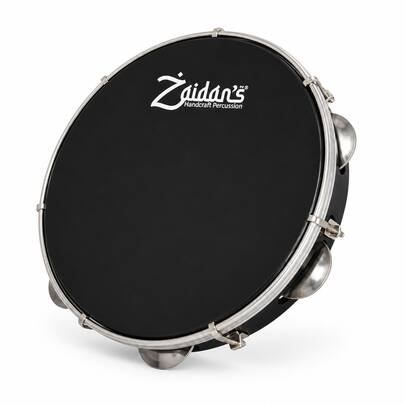 Pandeiro Profissional Abs Preto 10 Polegadas Pele Preta Marca Zaidan's Pagode Percussão Instrumentos Musical
