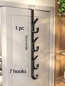 Space Saving Vertical Design Storage Hanging Hook Rack Heavy Duty Metal Multipurpose Towel Rack No Drill Mop Holder Shower Clothes Hanger Wall Mounted Towel Hooks Without Drilling Room Decor Bathroom Home Decor Bathroom Decor Key Holder - View 9