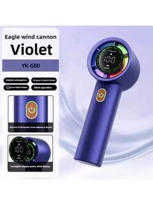 Portable Handheld Digital Display Fan, Portable Fan With LED Display Screen, Digital Power Indicator Light, USB Rechargeable, Easy To Carry, Convenient To Use, Suitable For Office, Sports, Women, Men, Adults, Outdoor Hanging Neck Fan, Holiday Essentials - Multicolor - View 11