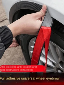 1pc Matte PVC Fender Flare Protector, Anti-Scratch, Anti-Collision Protective Strip For Car Front Fender - A - View 11